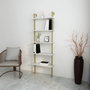 Hanah Home Estantería Piante Blanco y Dorado